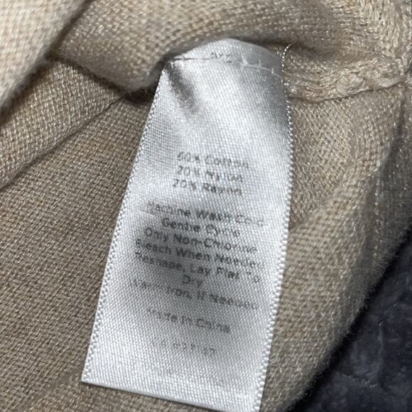 Talbots Giraffe Face Sweater Crew Neck Pullover Animal Print Beige Size Small L - Picture 4 of 6